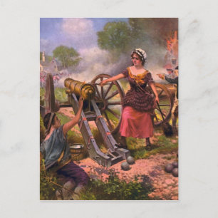Molly Pitcher Firing Cannon in Battle of Monmouth Briefkaart