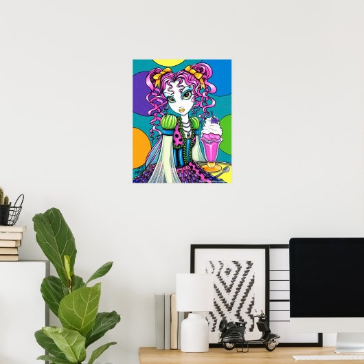 "Molly" Rainbow Ice Cream Fairy-Posters Poster (Thuiskantoor)