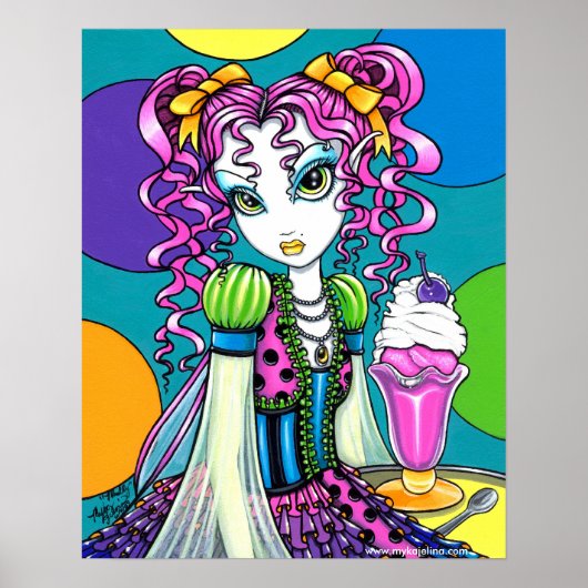 "Molly" Rainbow Ice Cream Fairy-Posters Poster (Voorkant)