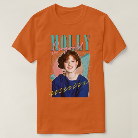 Molly Ringwald 80s Retro Style Fan Art Design T-shirt (Design voorkant)