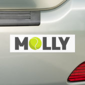 Molly Tennis Bumpersticker (Op auto)