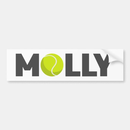 Molly Tennis Bumpersticker (Voorkant)