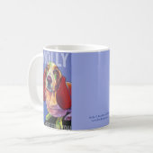 Molly the Basset Therapy Dog Mok by Ron Burns (Voorkant links)