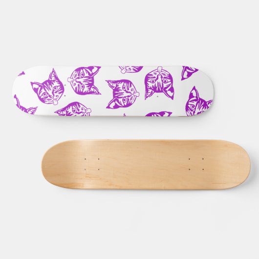 Mollycat Muddle Blue Skateboard (Horizontaal)