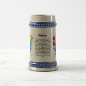 Molnar Family Crest Stein Bierpul (Center)