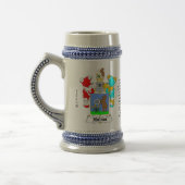 Molnar Family Crest Stein Bierpul (Links)
