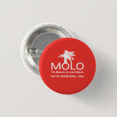 Molo witte paard ronde button 3,2 cm (Voorkant /achterkant)