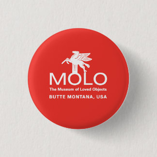Molo witte paard ronde button 3,2 cm