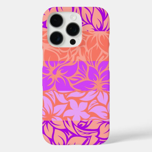 Moloa Bay Hawaïaans gestreept hibiscus violet Case-Mate iPhone Case (Achterkant)