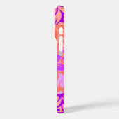 Moloa Bay Hawaïaans gestreept hibiscus violet Case-Mate iPhone Case (Achterkant / Links)