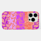 Moloa Bay Hawaïaans gestreept hibiscus violet Case-Mate iPhone Case (Achterkant (horizontaal))