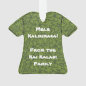 Moloaa Bay Hawaiian Hibiscus Aloha Shirt Ornament (achterkant)