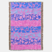 Moloaa Bay Hawaiian Hibiscus Striped Blankets Deken (Voorkant Verticaal)