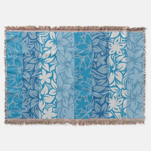 Moloaa Bay Hawaiian Hibiscus Striped Blankets Deken (Voorkant)