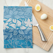 Moloaa Bay Hawaiian Hibiscus Striped Towels Theedoek (Quarter Fold)