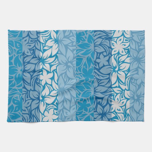 Moloaa Bay Hawaiian Hibiscus Striped Towels Theedoek (Horizontaal)