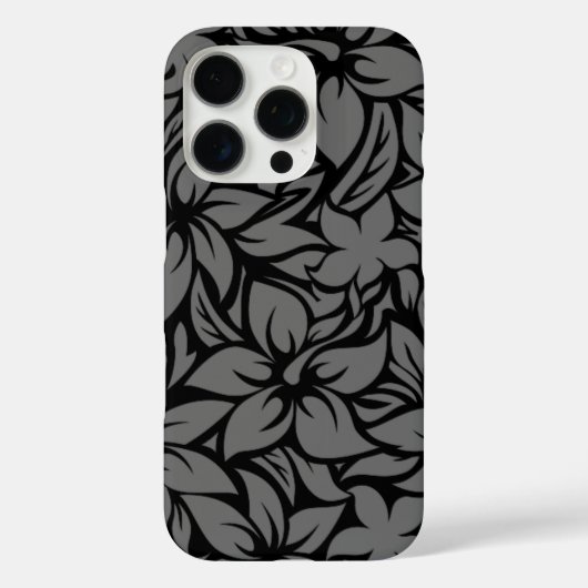 Moloaa Bay Hawaiian Hibiscus Tonaal Zwart Case-Mate iPhone Case (Achterkant)