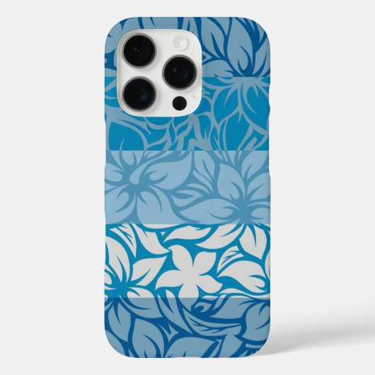 Moloaa Bay Hawaiian Striped Hibiscus Blue Case-Mate iPhone Case (Achterkant)