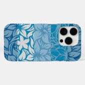 Moloaa Bay Hawaiian Striped Hibiscus Blue Case-Mate iPhone Case (Achterkant (horizontaal))