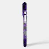 Moloaa Bay Hawaiian Striped Hibiscus Puple Case-Mate iPhone Case (Achterkant / Links)