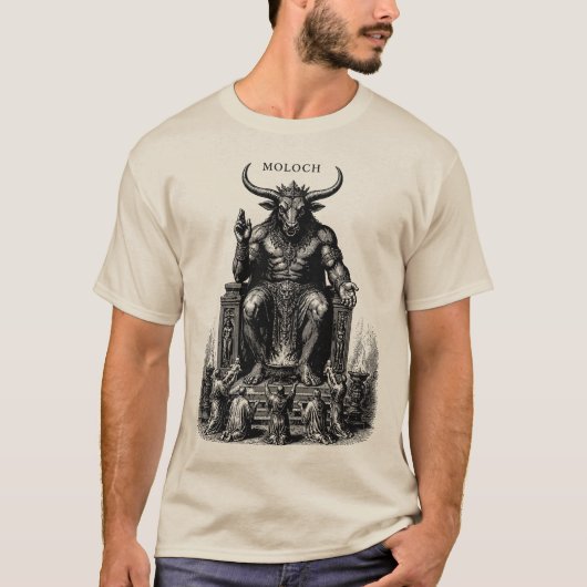 Moloch De Goetische Stier Stijgt T-shirt (Voorkant)