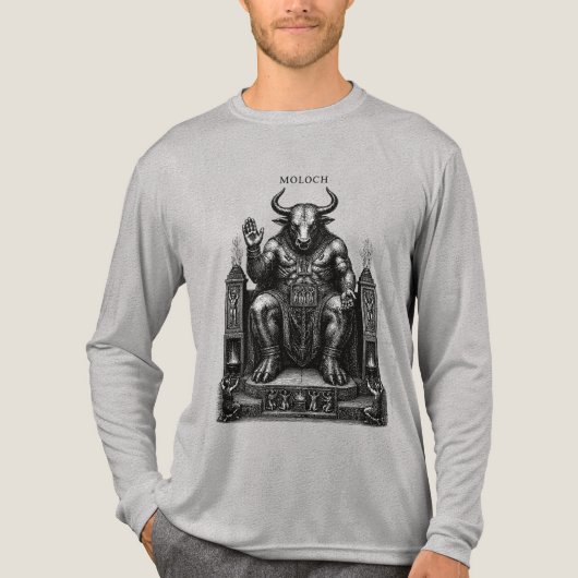 Moloch van de Eeuwige Vlam Tri-Blend Shirt (Voorkant volledig)