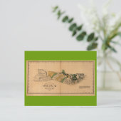 Molokai, 1897, Hawaii Map Briefkaart (Staand voorkant)