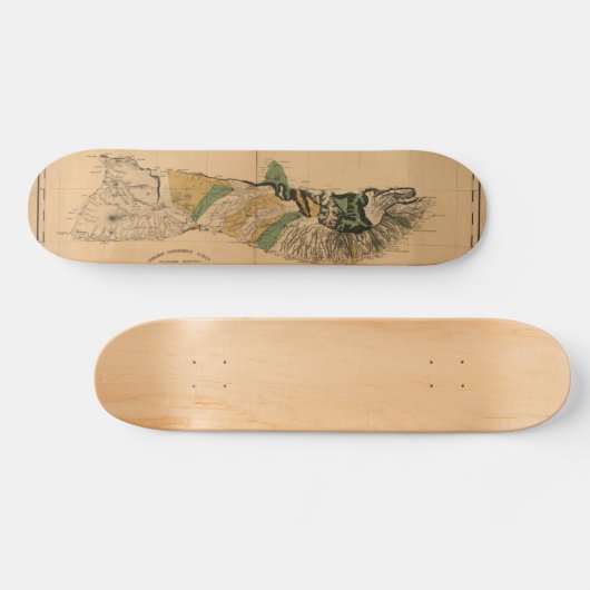Molokai, 1897, Hawaii Map Persoonlijk Skateboard (Horizontaal)