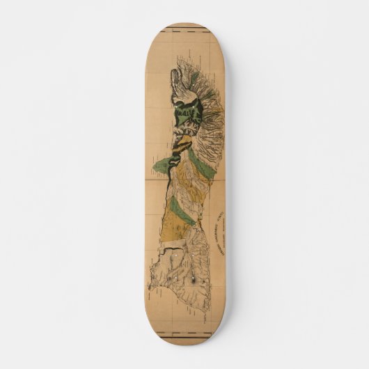 Molokai, 1897,  Hawaii Map Persoonlijk Skateboard (Voorkant)