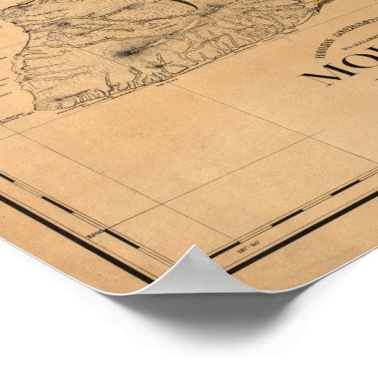 Molokai, 1897, Hawaii Map Poster (Hoek)