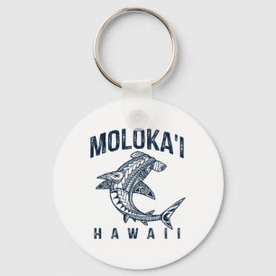 Molokai Hawaï Tril Shark Polynesische Hawaiaanse S Sleutelhanger