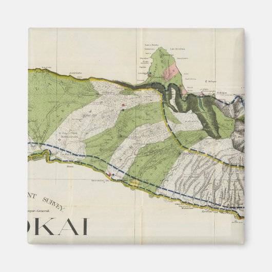 Molokai, Hawaii Magneet (Voorkant)