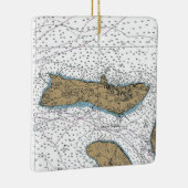 Molokai Hawaii Nautical Chart Keramisch Ornament (Rechts)