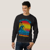 Molokai Hawaii Retro Throwback Surf & Beach Souven Trui (Voorkant volledig)