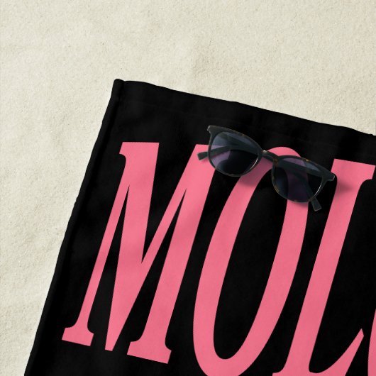 Molokai Hawaii Roze Beach Bachelorette Custom Strandlaken (In situ)