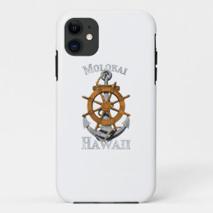 Molokai Hawaii Vacation Nautical Anchor Helm Saili Case-Mate iPhone Case