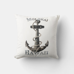 Molokai Hawaii Vacation Nautical Anchor Sailing Kussen