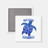 Molokai Hawaii Vacation Tribal Turtle Magneet (Voorkant / Achterkant)