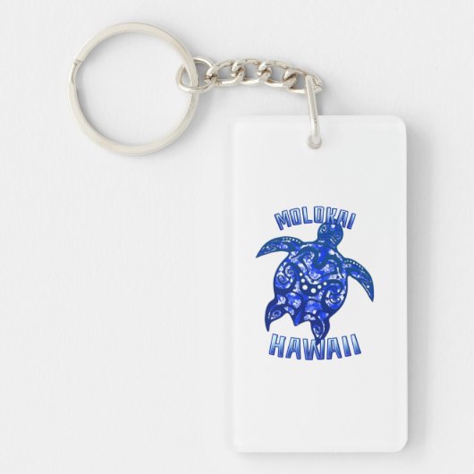 Molokai Hawaii Vacation Tribal Turtle Sleutelhanger (Voorkant)
