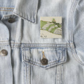 Molokai, Hawaii Vierkante Button 5,1 Cm (In situ)