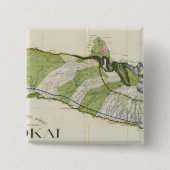 Molokai, Hawaii Vierkante Button 5,1 Cm (Voorkant)