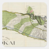 Molokai, Hawaii Vierkante Sticker (Voorkant)