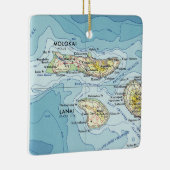 Molokai kaart keramisch ornament (Rechts)