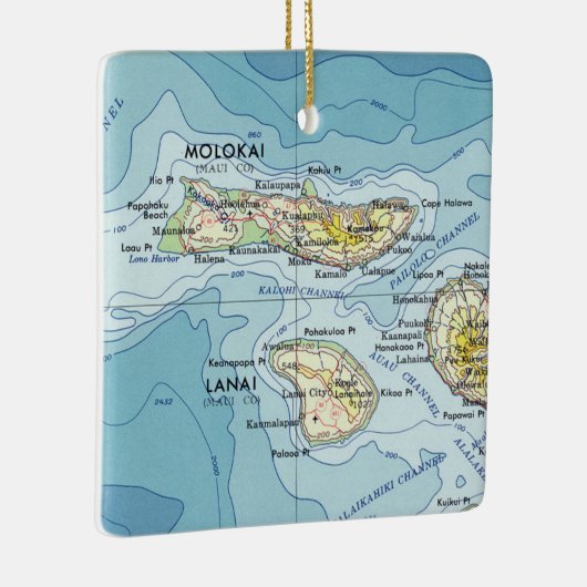 Molokai kaart keramisch ornament (Rechts)