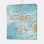 Molokai kaart keramisch ornament (Links)