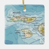 Molokai kaart keramisch ornament (Voorkant)