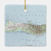 Molokai kaart keramisch ornament (Achterkant)