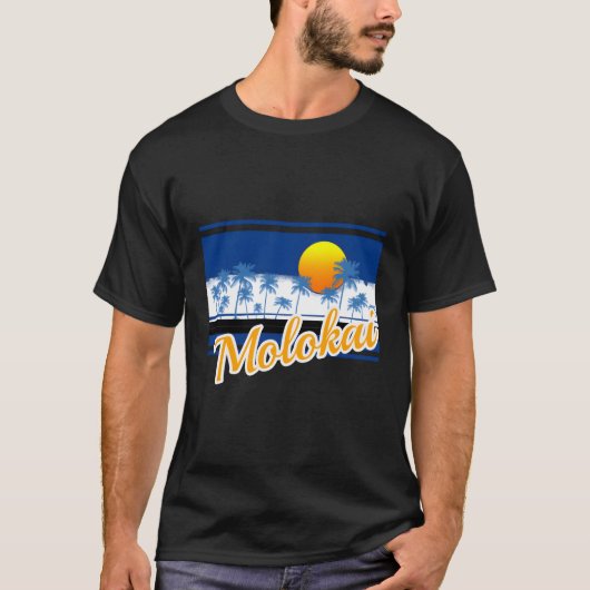 Molokai Surf stijl strand T-shirt (Voorkant)