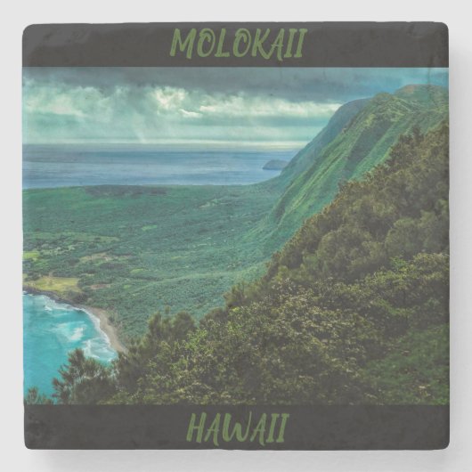 MOLOKAII HAWAII STENEN ONDERZETTER (Voorkant)