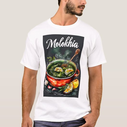 Molokhia Traditionele Midden-Oosterse keuken ملوخي T-shirt (Voorkant)